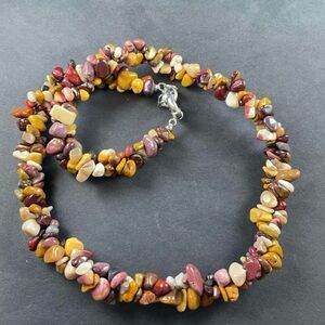 Multicolor Gem Stone Beaded Necklace 20”